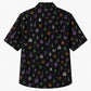 Halloween Hawaiian Shirt- Neon Outline Icon Print for Autumn