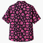 Halloween Hawaiian Shirt- Pink Daisy Skull Print Fall Design