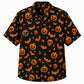 Halloween Hawaiian Shirt- Pumpkin Bat Spider Print for Autumn