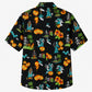 Halloween Hawaiian Shirt- Reaper and Ghost Island Print for Fall
