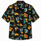 Halloween Hawaiian Shirt- Reaper and Ghost Island Print for Fall