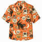 Halloween Hawaiian Shirt- Retro Cats and Pumpkins Print for Fall