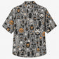 Halloween Hawaiian Shirt- Retro Monster Mash Print for Autumn