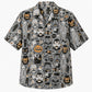 Halloween Hawaiian Shirt- Retro Monster Mash Print for Autumn