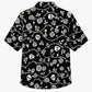 Halloween Hawaiian Shirt- Rose Vine Skull Print for the Season