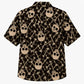 Halloween Hawaiian Shirt- Skull and Crossbones Pile Print for Fall