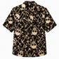Halloween Hawaiian Shirt- Skull and Crossbones Pile Print for Fall