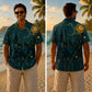 Halloween Hawaiian Shirt - Starry Night Castle Print for Fall