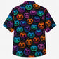 Halloween Hawaiian Shirt- Tie-Dye Glow Pumpkin Print for Fall