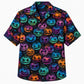 Halloween Hawaiian Shirt- Tie-Dye Glow Pumpkin Print for Fall