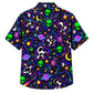 Halloween Hawaiian Shirt- Trippy Alien Space Print for Autumn