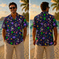 Halloween Hawaiian Shirt- Trippy Alien Space Print for Autumn