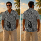 Halloween Hawaiian Shirt- Vintage Tattoo Flash Print for Fall
