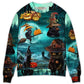 Halloween Black Cat Pumpkin Art Style – Sweater - Ugly Christmas Sweater