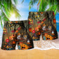 Halloween Night Fantasy Music Party Art - Beach Short