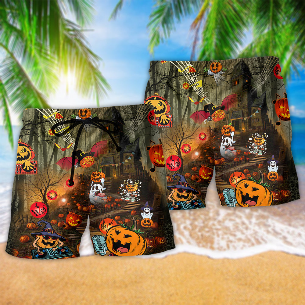 Halloween Night Fantasy Music Party Art - Beach Short