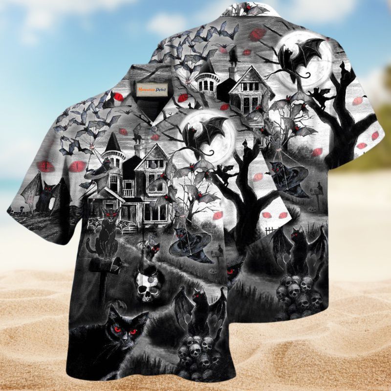 Halloween Flying Cats Edition – Hawaiian Shirt