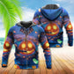 Halloween Glowing Pumpkins Night Art – 3D Hoodie