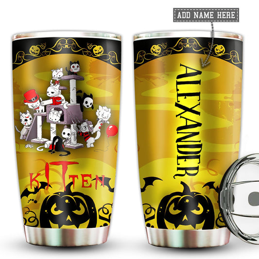 Halloween Kitten Cats Night Personalized 20 Oz Tumbler