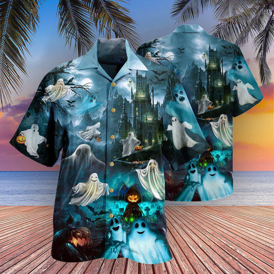 Halloween Night Say Boo And Scary Vibes - Hawaiian Shirt
