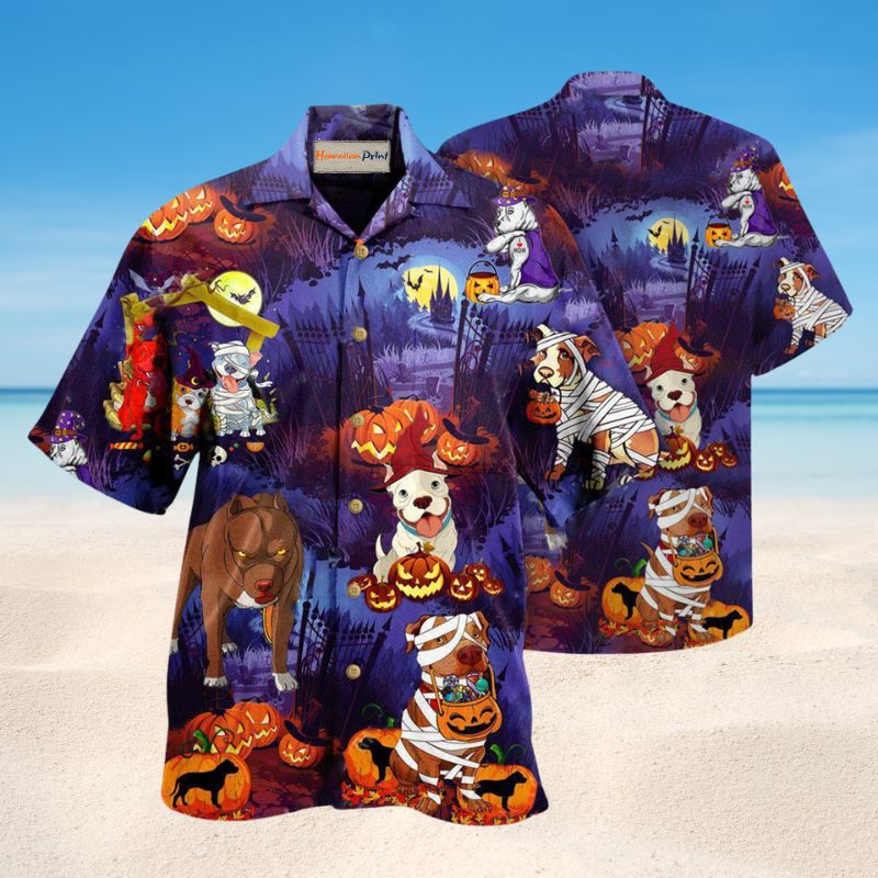 Halloween Pitbulls Funny Edition – Hawaiian Shirt
