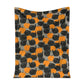Halloween Pumpkin Black Cat 50 x 60 Inch Flannel Blanket For Cozy Bedroom And Sofa Decor