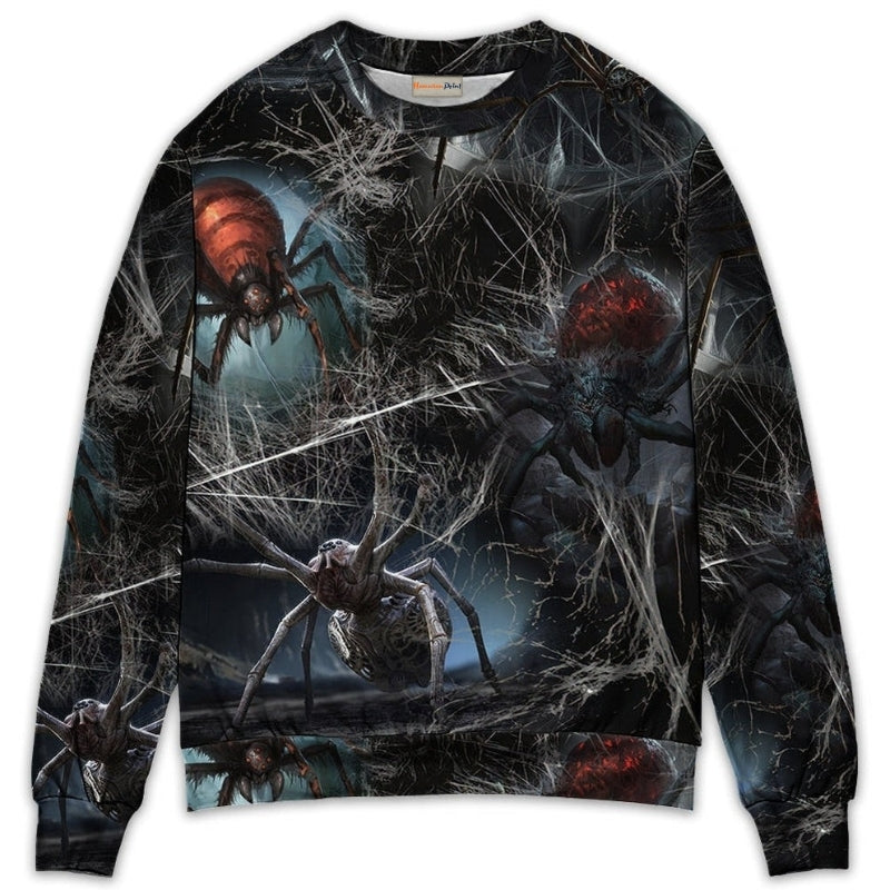 Halloween Spider Dark Fantasy Art – Sweater - Ugly Christmas Sweater