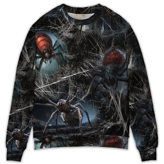 Halloween Spider Dark Fantasy Art – Sweater - Ugly Christmas Sweater