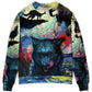 Halloween Black Wolf Starry Night Art – Sweater - Ugly Christmas Sweater