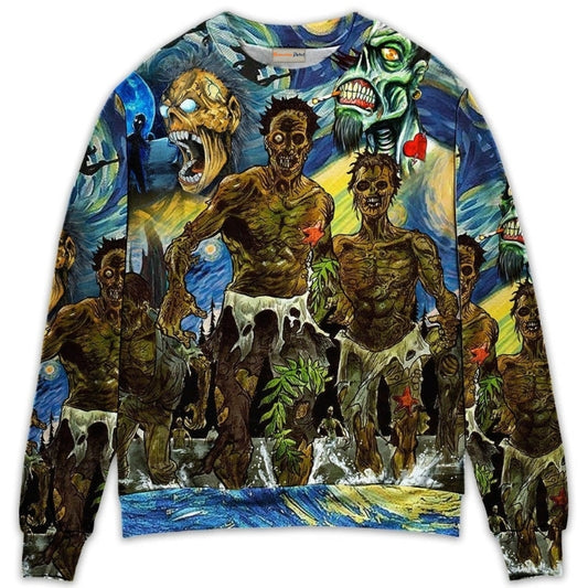 Halloween Funny Night Fantasy Art – Sweater - Ugly Christmas Sweater