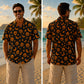 Halloween Hawaiian Shirt - Pumpkin Bat Spider Print for Autumn