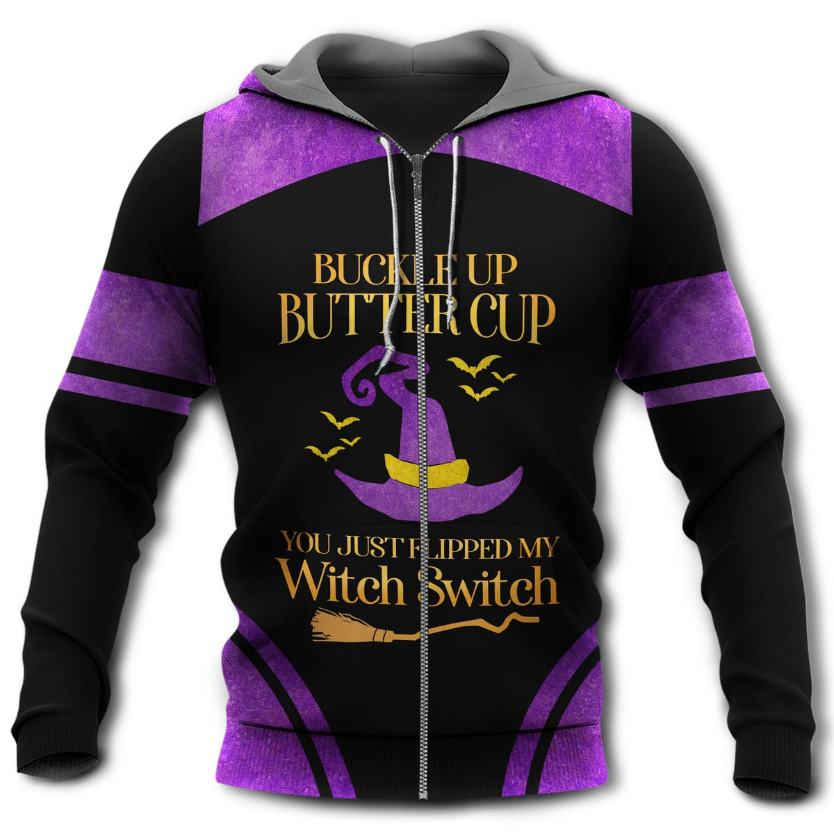 Halloween Witch Hat Switch - 3D Hoodie2
