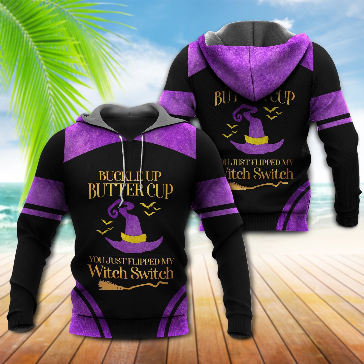 Halloween Witch Hat Switch - 3D Hoodie3