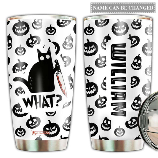 Halloween Cat What Personalized 20 Oz Tumbler