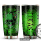 Halloween Skull With Smile Green Personalized 20 Oz Tumbler