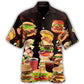 Hamburger Fast Food Lover Design – Hawaiian Shirt