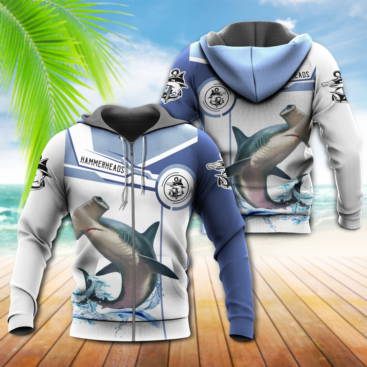 Hammerhead Shark Fishing Team - 3D Hoodie