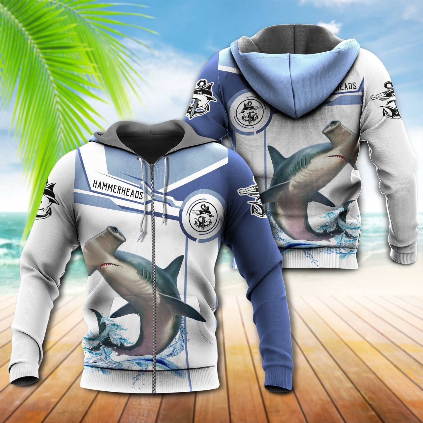 Hammerhead Shark Fishing Team - 3D Hoodie