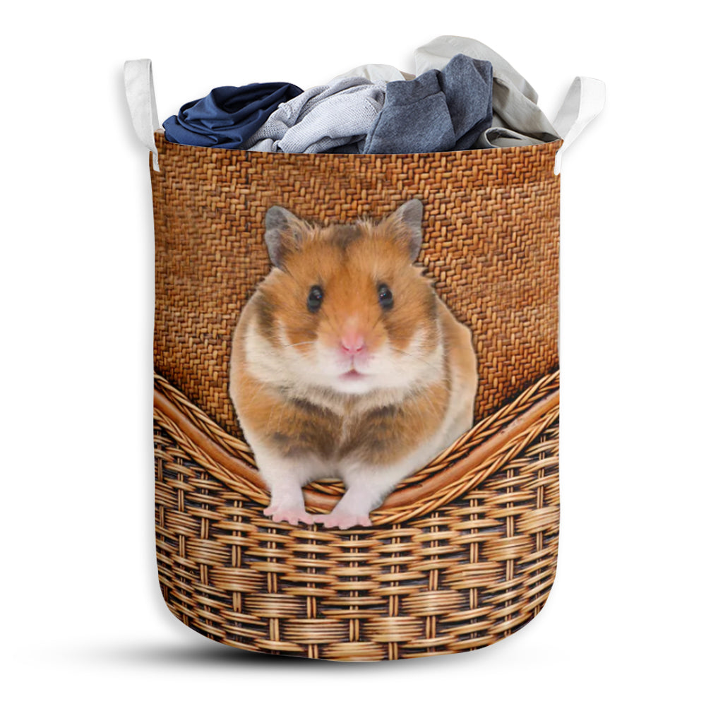 Hamster Rattan Teaxture - Laundry Basket - Owls Matrix LTD