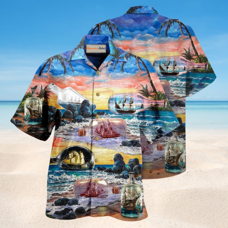 Happiness Is A Ship In A Bottle Edition – Hawaiian Shirt
