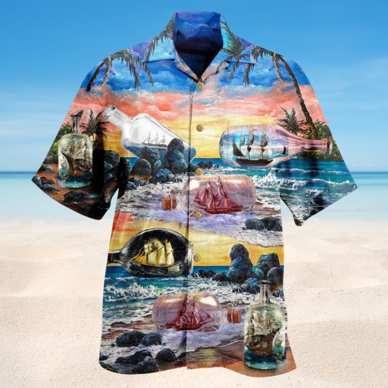 Happiness Is A Ship In A Bottle Edition – Hawaiian Shirt