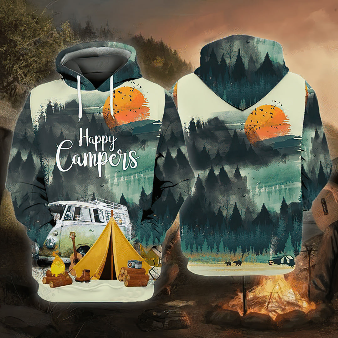 Happy Campers Art – 3D Hoodie