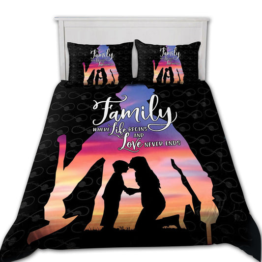 Firefighter Family Strength Bedding Cover For Firefighter Bedroom Decor