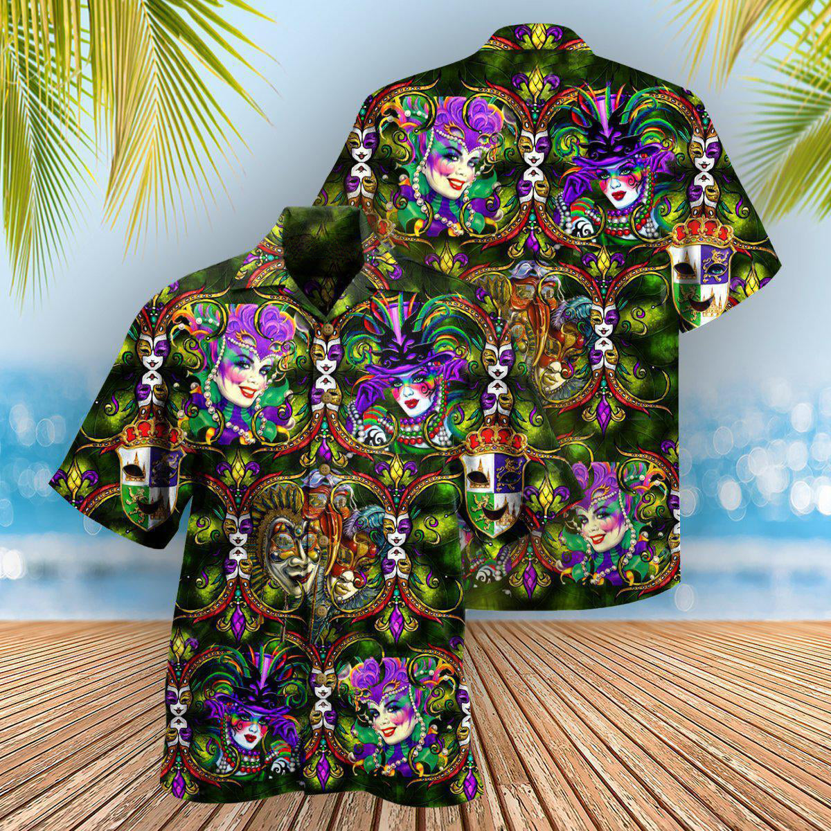 Happy Mardi Gras Festival Art – Hawaiian Shirt