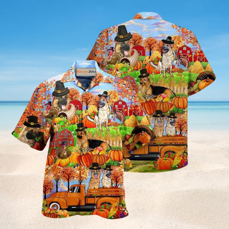 Happy Thanksgiving German Shepherd Edition – Hawaiian Shirt