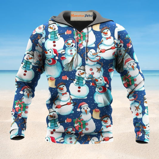 Happy Snowman Christmas - 3D Hoodie