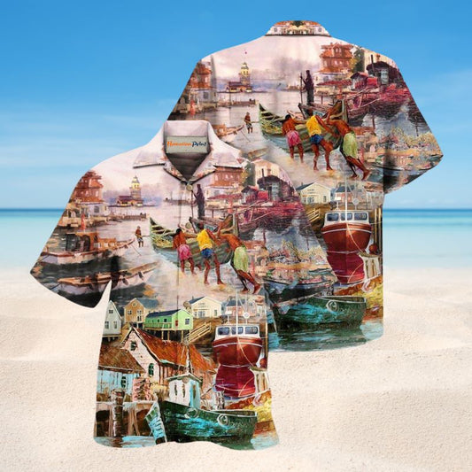 Harbor In The Morning Edition – Hawaiian Shirt