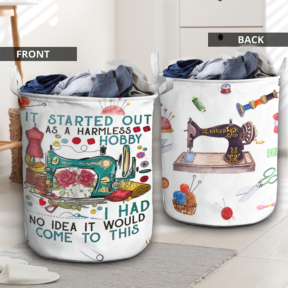 Harmless hobby sewing come true - Laundry basket - LAUB07NGC250222-Owls Matrix