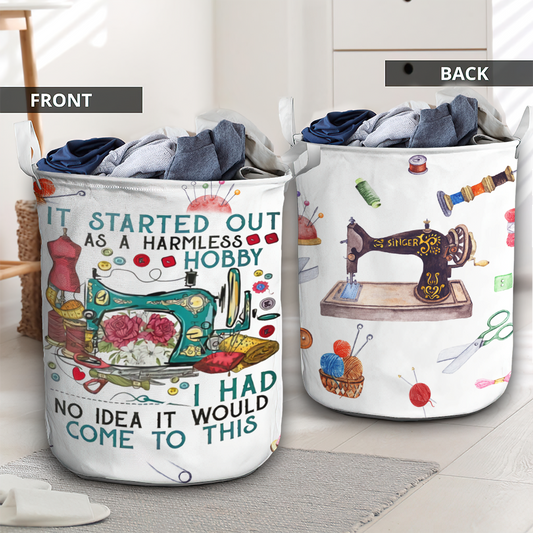 Harmless hobby sewing come true - Laundry basket - LAUB07NGC250222-Owls Matrix