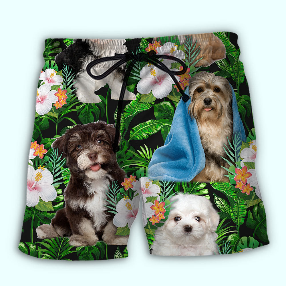 Havanese Tropical Cute Dog Style – Beach Short